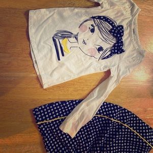 Gymboree skirt & long sleeve matching set